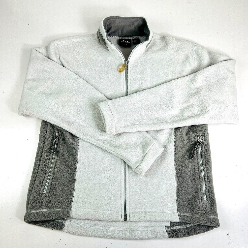 Helly Hansen Womens Jacket Gray Fleece Polyester Long Sleeve Full Zip Size M